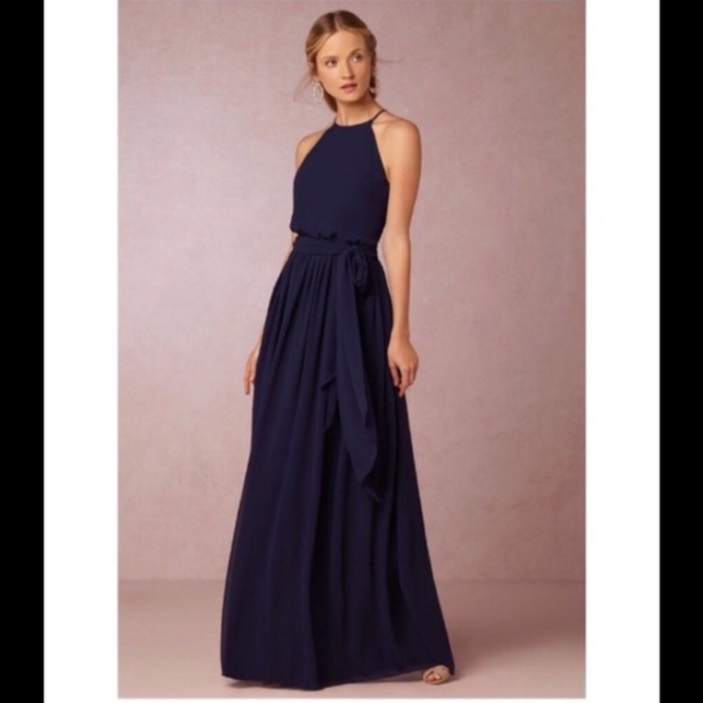 Bridal Dress - Donna Morgan Alana - Navy Midnight Blue  - Size 10